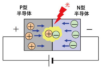 发光二极管正负极内部结构图