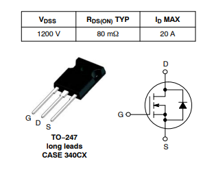 TO-247SiC MOSFET实物及电路结构图